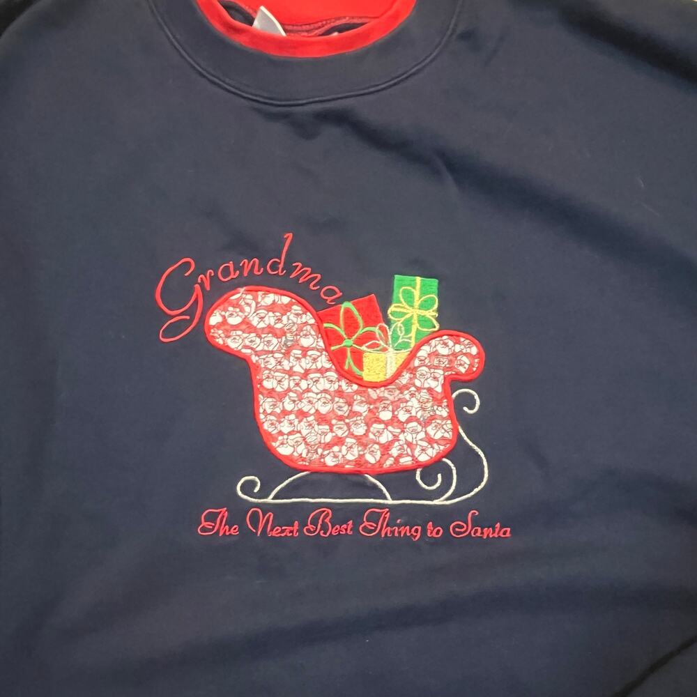 Grandma‎ The Next Best Thing To Santa -  3XL UGLY CHRISTMAS SWEATER SWEATSHIRT